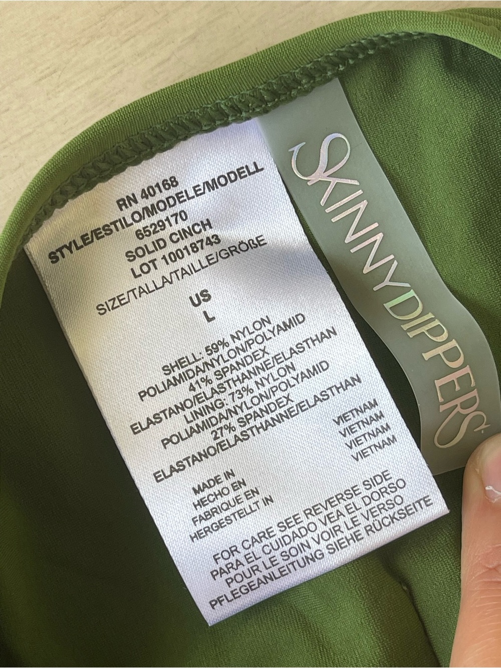 Olive Green Belted One-Piece Swimsuit - Women Intimates & Sleepwear Shapewear - Picture 10 of 11